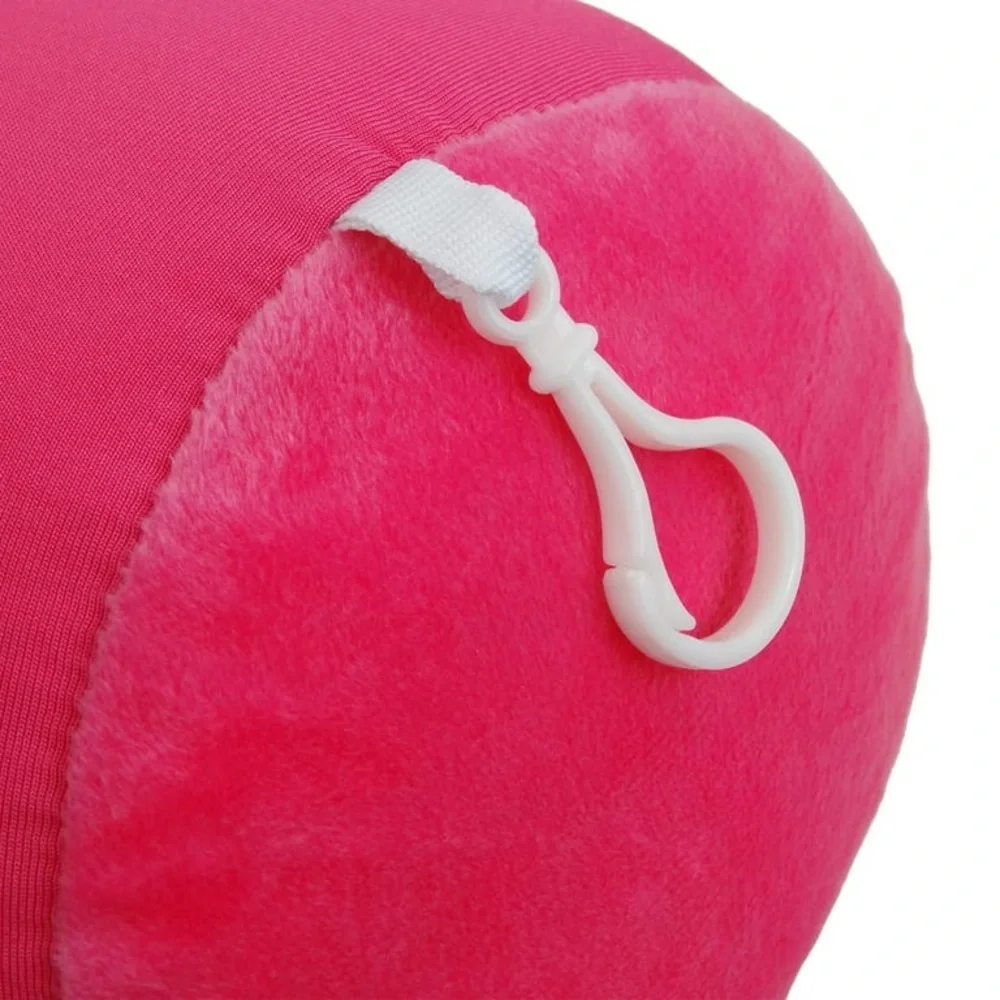 Hot Pink Microbead Bolster Travel Pillow Neck Back Support Cushion
